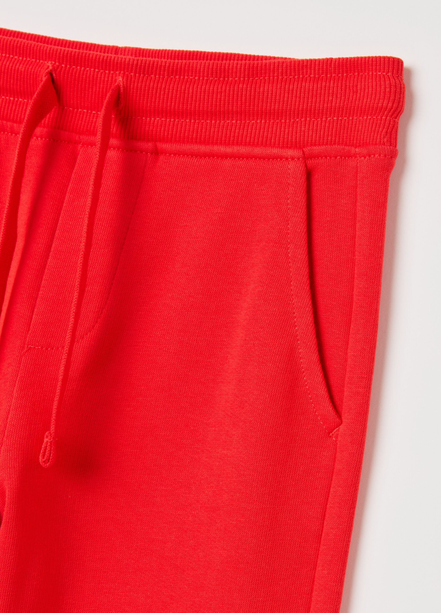 Fleece joggers with drawstring