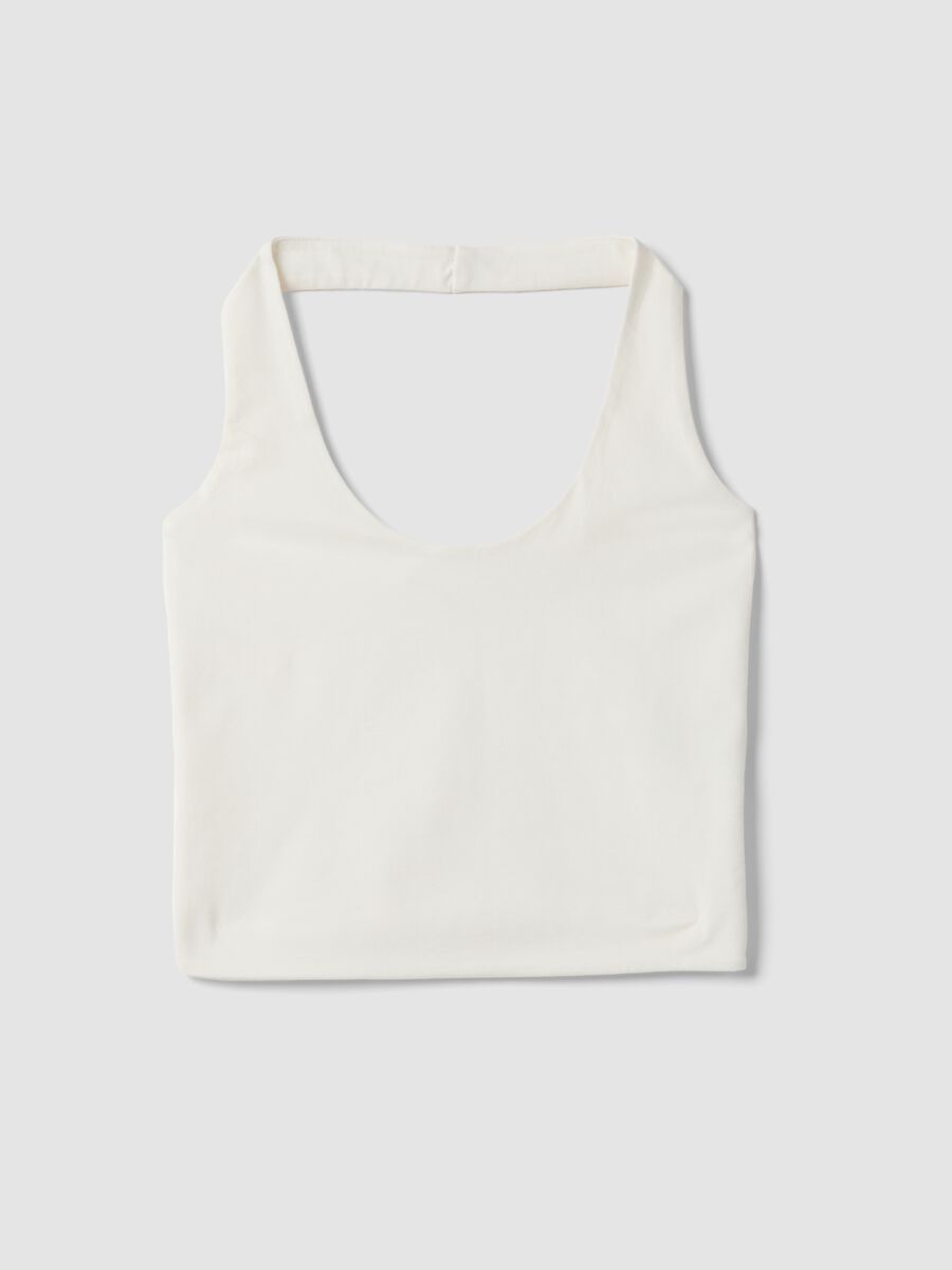 Wei&szlig;es Tanktop aus Stretch-Baumwolle_0