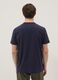 Blaues Regular-Fit T-Shirt aus reiner Baumwolle mit Frontprint_3