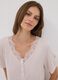 Camicia da notte rosa in pura viscosa con scollo a V_1