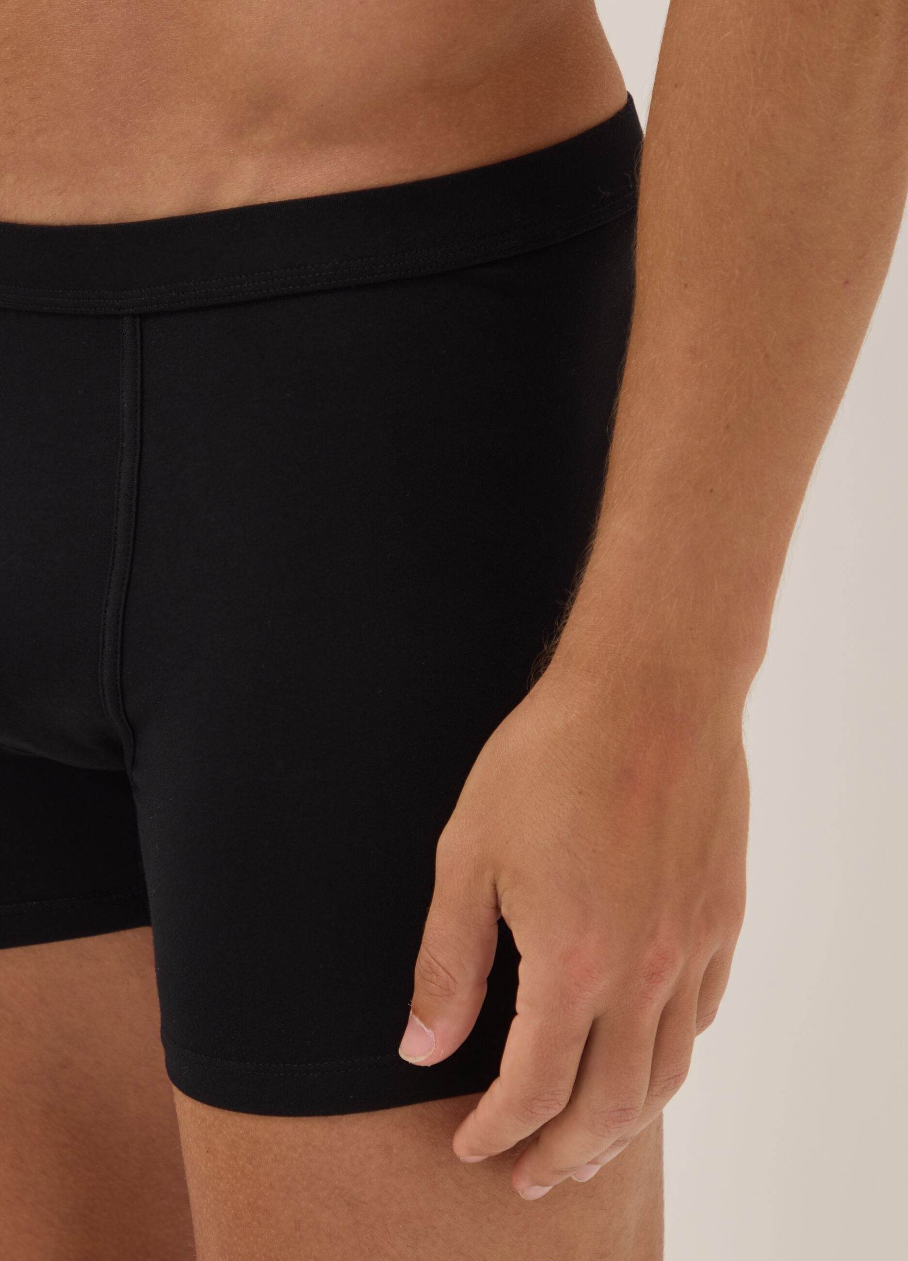 2-pack of black stretch Supima cotton boxers