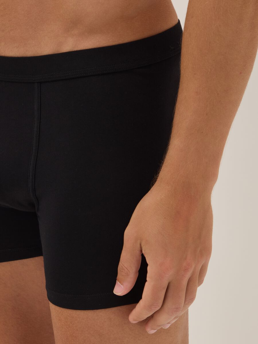 Pack de 2 boxers pretos em algod&atilde;o Supima el&aacute;stico_3