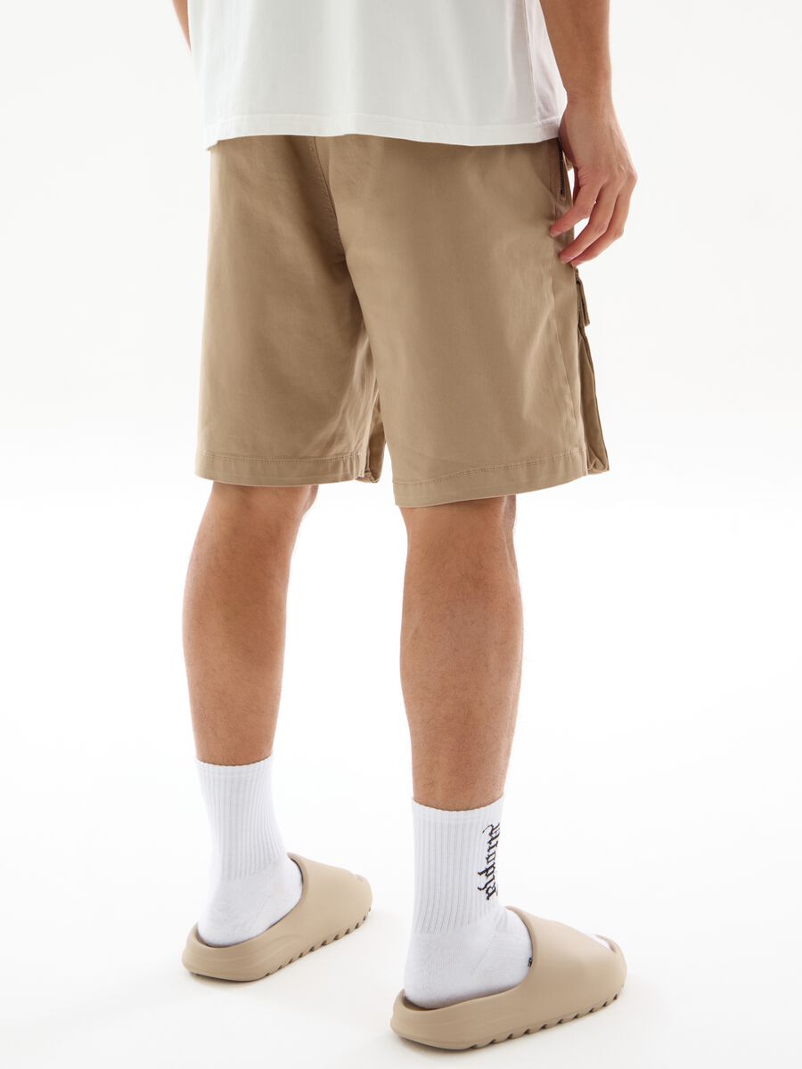 UTOPJA FOR THE SEA BEYOND cargo Bermuda shorts with logo embroidery_2