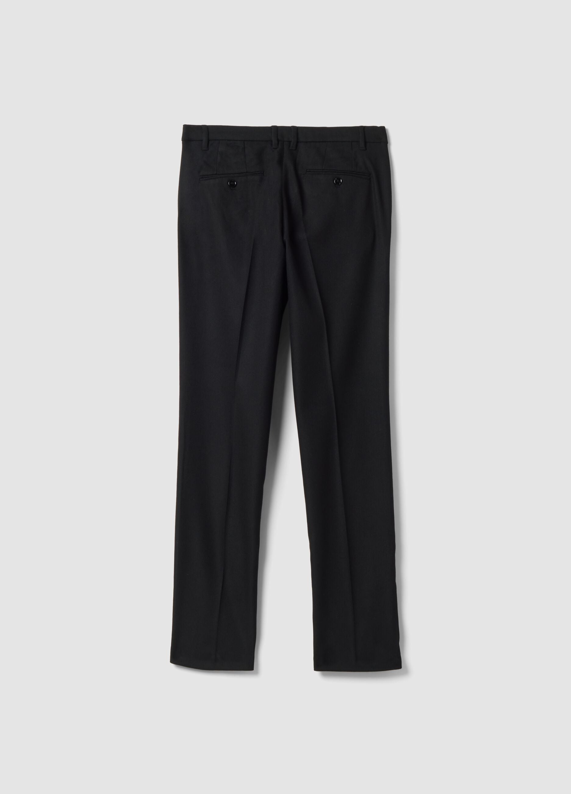 Schwarze Slim-Fit-Chinohose aus elastischer Viskose