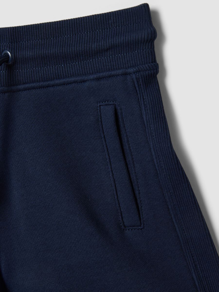 Girls&rsquo; blue 100% cotton shorts, regular fit_3