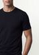 Schwarzes Slim-Fit T-Shirt aus Bio-Baumwolle mit kurzen &Auml;rmeln_2
