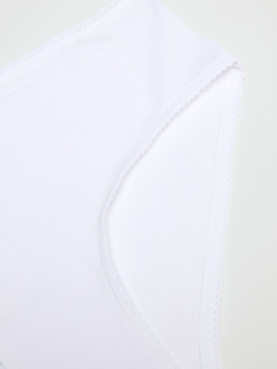 Girls' White Cotton Stretch Briefs - Regular Fit_3