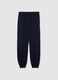 Boys' blue jogger trousers in pure cotton with oversized fit_3