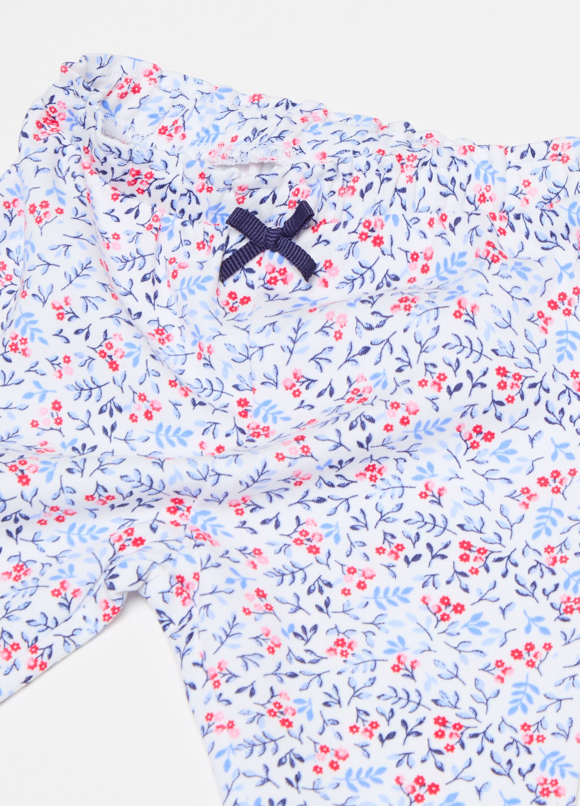 Organic cotton leggings with floral pattern