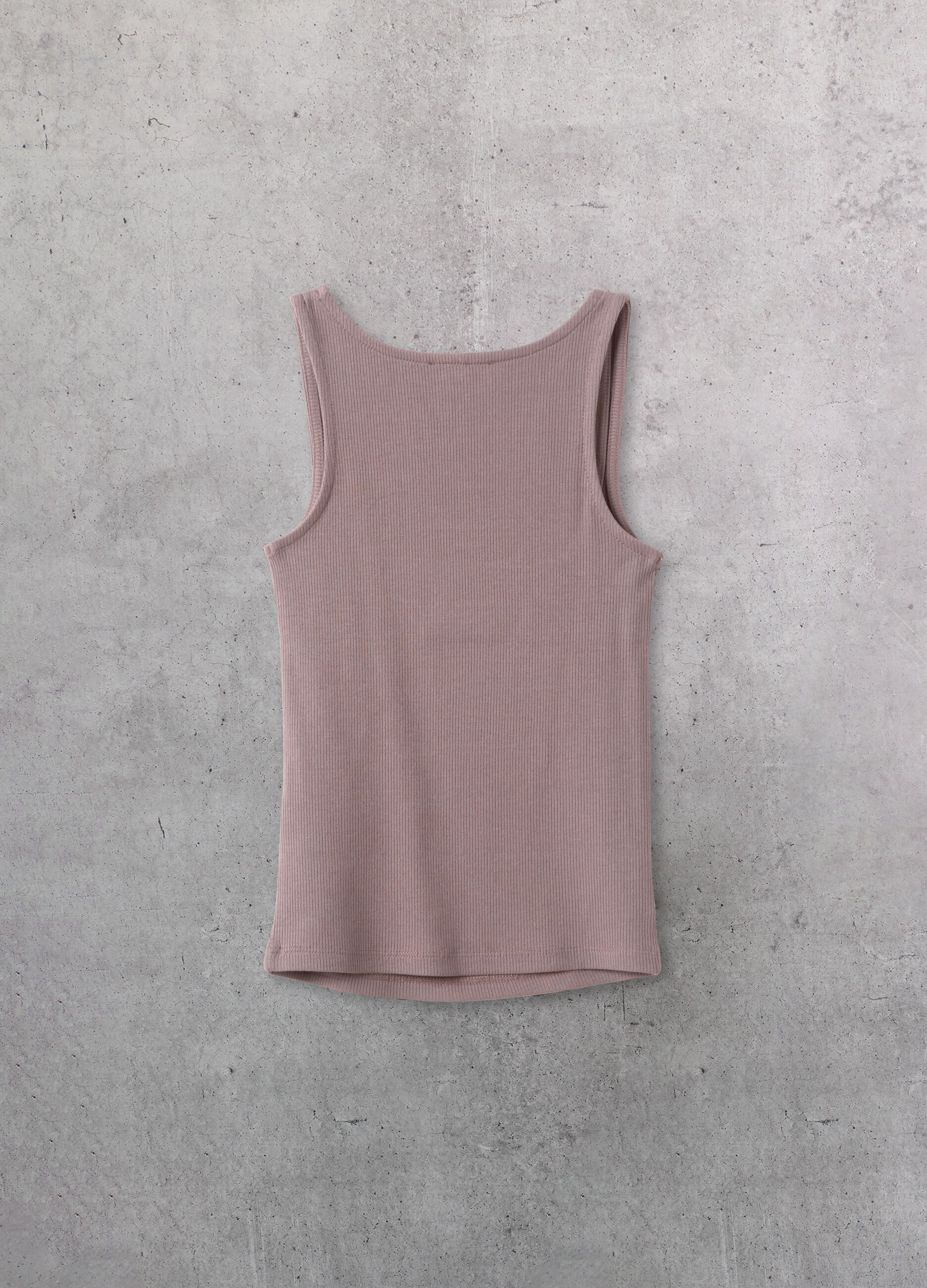 Mocha Square-Neck Tank Top