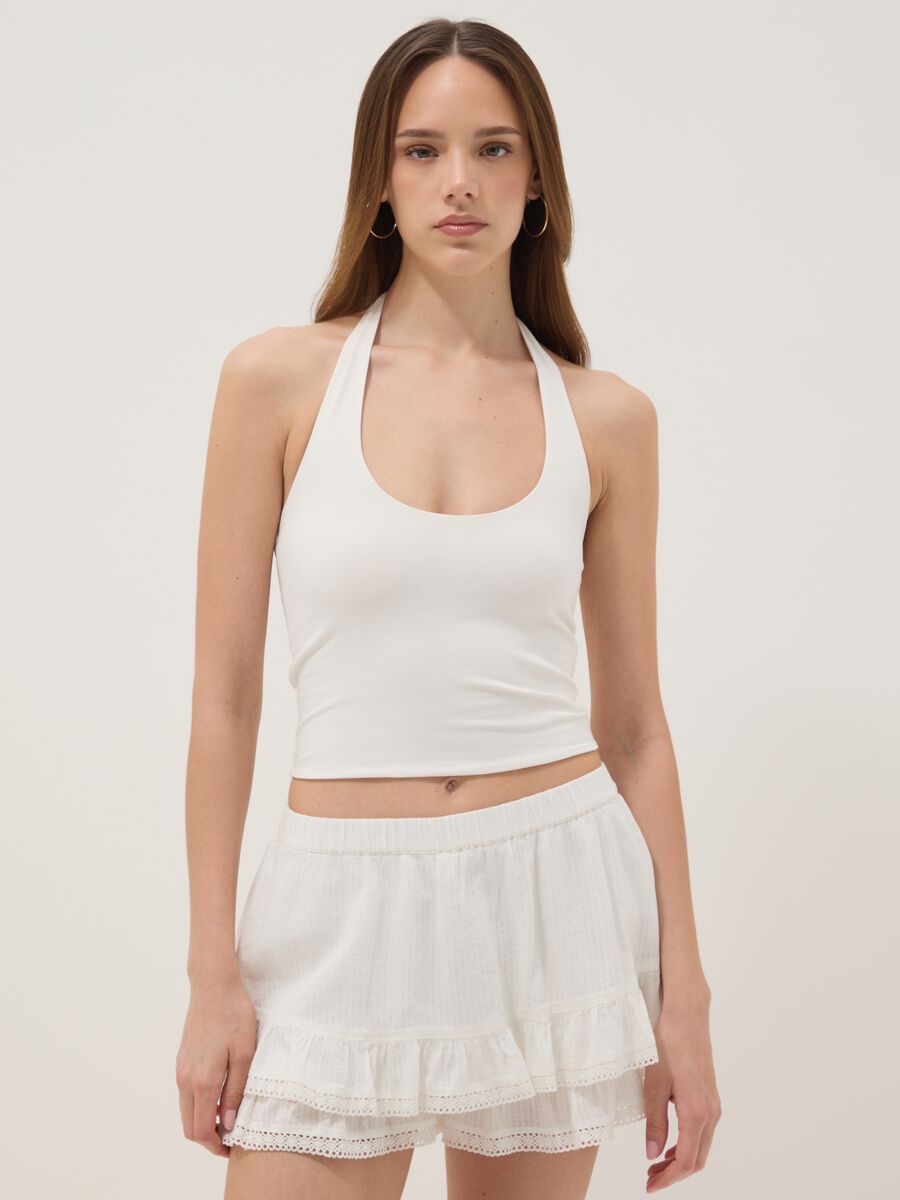 Wei&szlig;es Tanktop aus Stretch-Baumwolle_1
