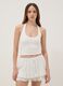 White stretch cotton tank top_2