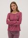 Pink pure organic cotton pyjamas with Henley neckline_1