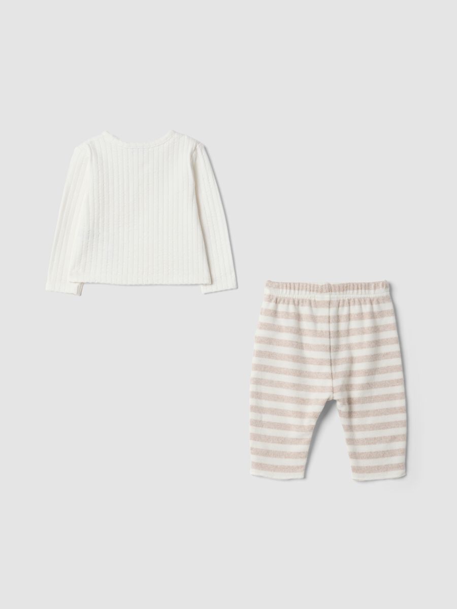White ribbed organic cotton set_1