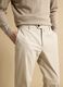 Beige regular-fit stretch cotton twill chino trousers_3