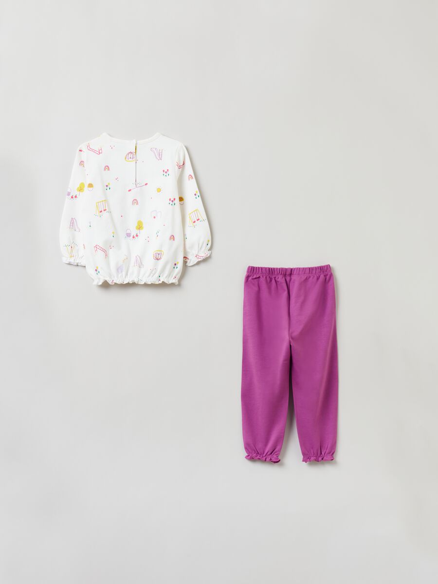 Long cotton pyjamas with print_1
