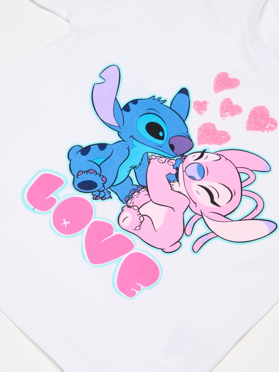 T-shirt with Angel and Stitch print_2