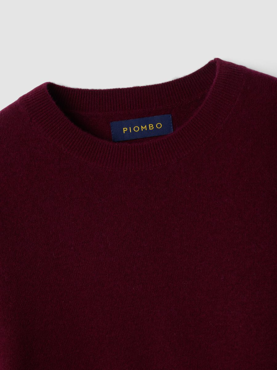 Red pure wool crew-neck jumper_5