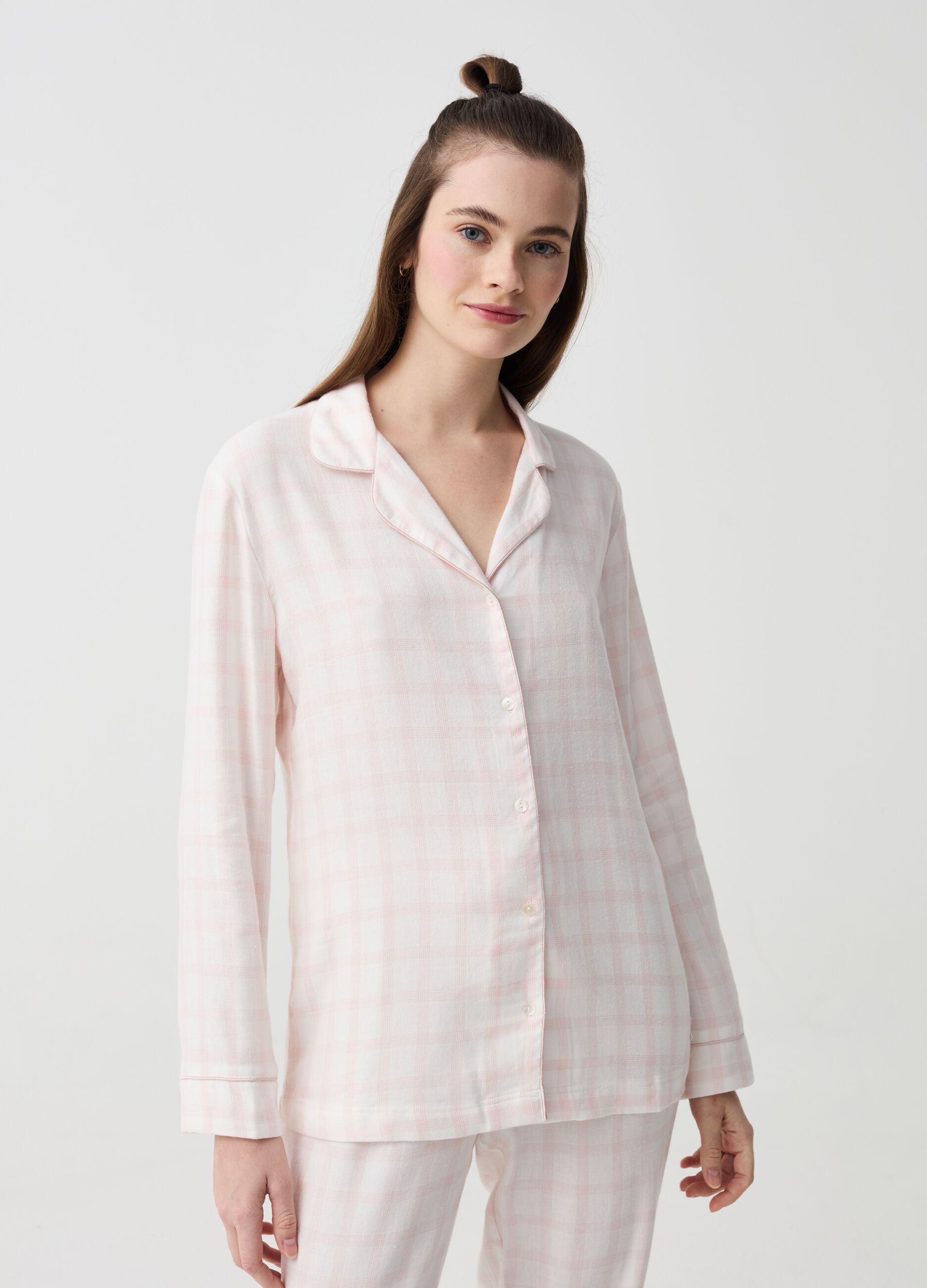 Flannel pyjamas with check pattern