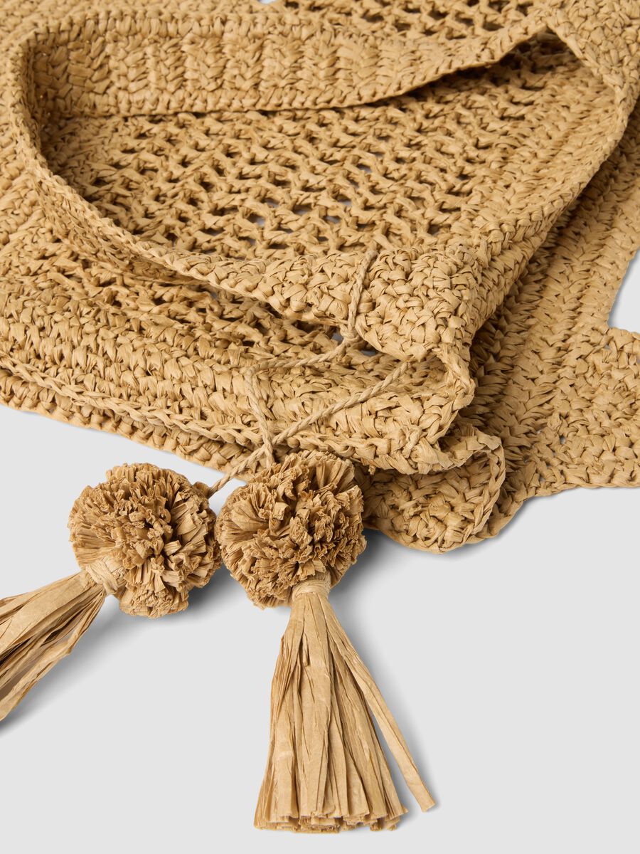 Beige beach bag in pure paper-fibre fabric_2