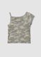 Grey cotton-blend one-shoulder T-shirt with camouflage print_4