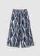 Blue viscose-blend palazzo trousers_4