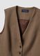 Gilet marrone in viscosa elasticizzata regular fit_1