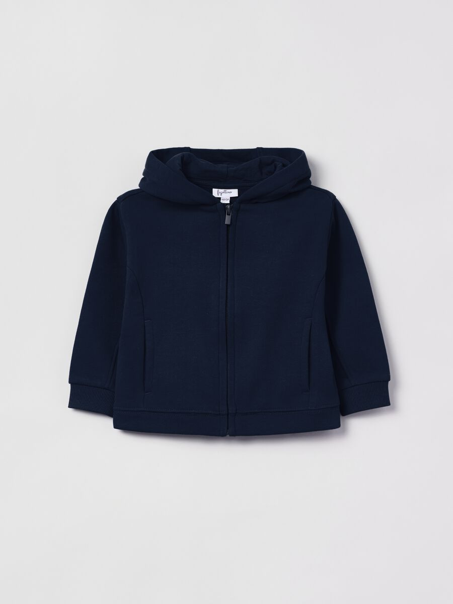 Cotton full-zip sweatshirt with hood_0