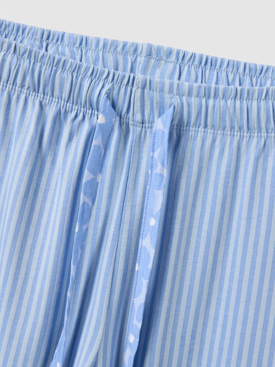 Blue striped pyjamas in pure cotton regular fit_5