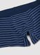 Boxer midi blu a righe in cotone organico elasticizzato per bambino_3
