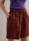 Brown pure cotton regular-fit shorts_3
