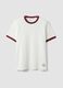 T-shirt branca fitted em algod&atilde;o puro com decote redondo_3