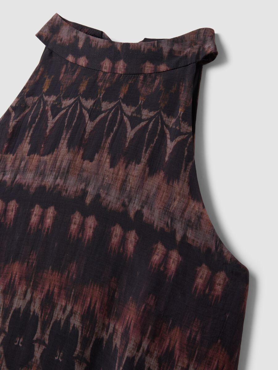 Vestido maxi roxo em mistura de lyocell_2