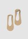 Two-pack of invisible beige cotton blend socks_0