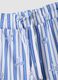 Girls&rsquo; pure cotton shorts with white and light blue stripes and prints_2