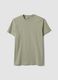 Grey regular-fit short-sleeve pure cotton T-shirt_4