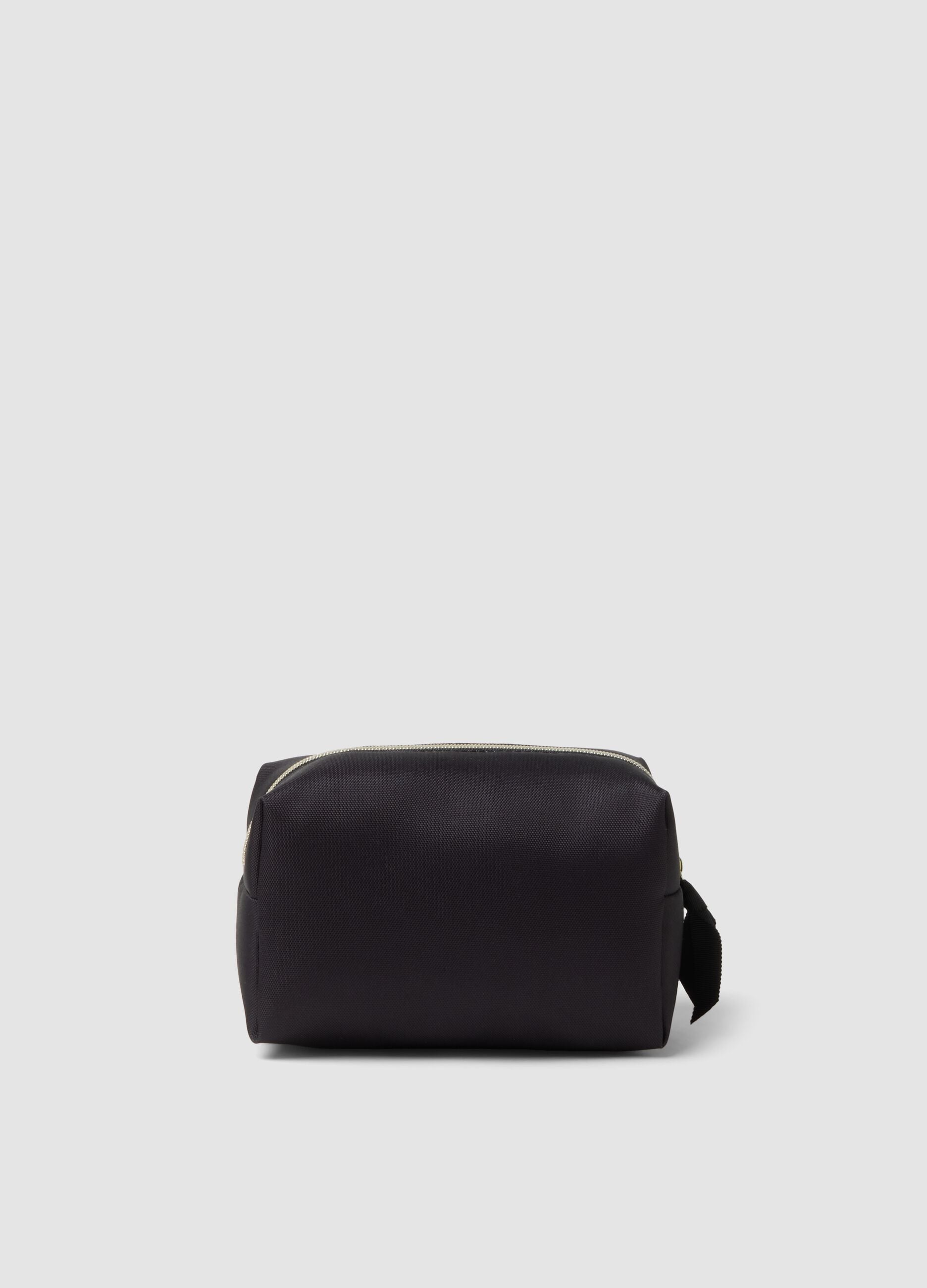 Necessaire preta com estampado teddy
