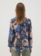 Blaue Hemdbluse aus Lyocell-Mix mit Blumenprint_2
