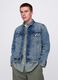 Short acid wash denim jacket_0