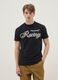 Schwarzes normales Fit T-Shirt aus reiner Baumwolle mit McLaren-Druck_1
