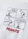 White pure cotton Peanuts print T-shirt, relaxed fit_6
