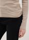 Beige regular fit stretchy cotton long sleeve top_3