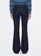 Jeans blu flare in cotone elasticizzato_3