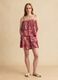 Pink patterned shorts with elasticated waist_0