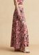 Multicolour cotton and linen-blend midi skirt_3