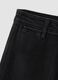 Black Stretch Cotton Wide Leg Jeans_5