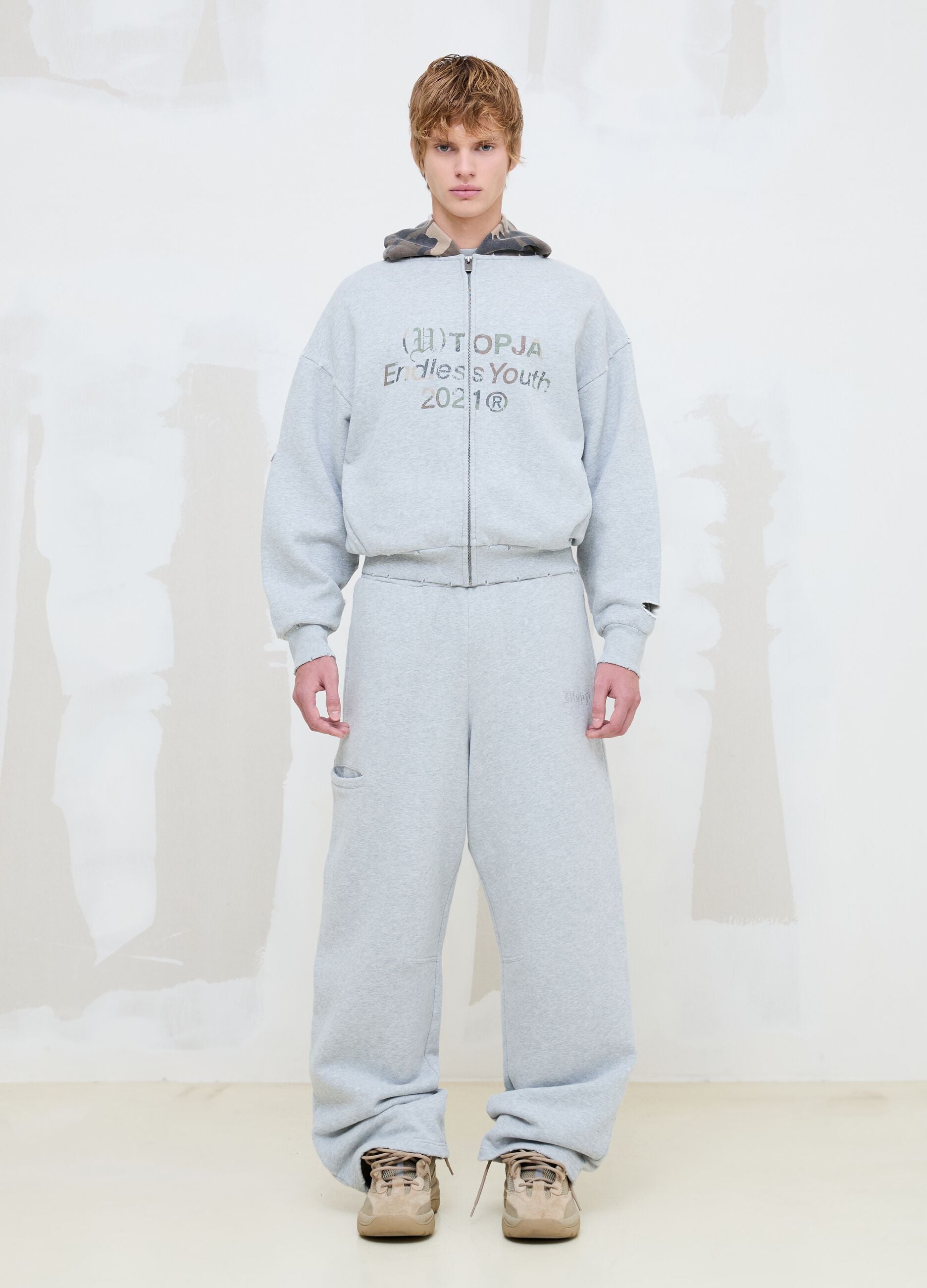 Grey Melange Sweatpants