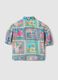 Girl's multicolour pure cotton shirt with floral pattern_4
