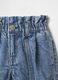 Denim shorts with pleated details for girls_3
