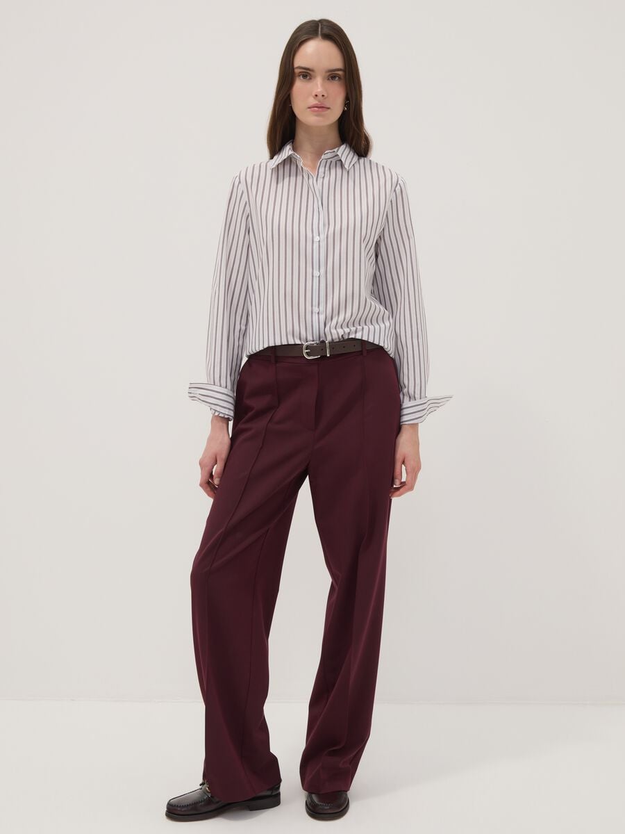 White striped long-sleeve slim-fit shirt_2